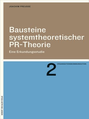 cover image of Bausteine systemtheoretischer PR-Theorie